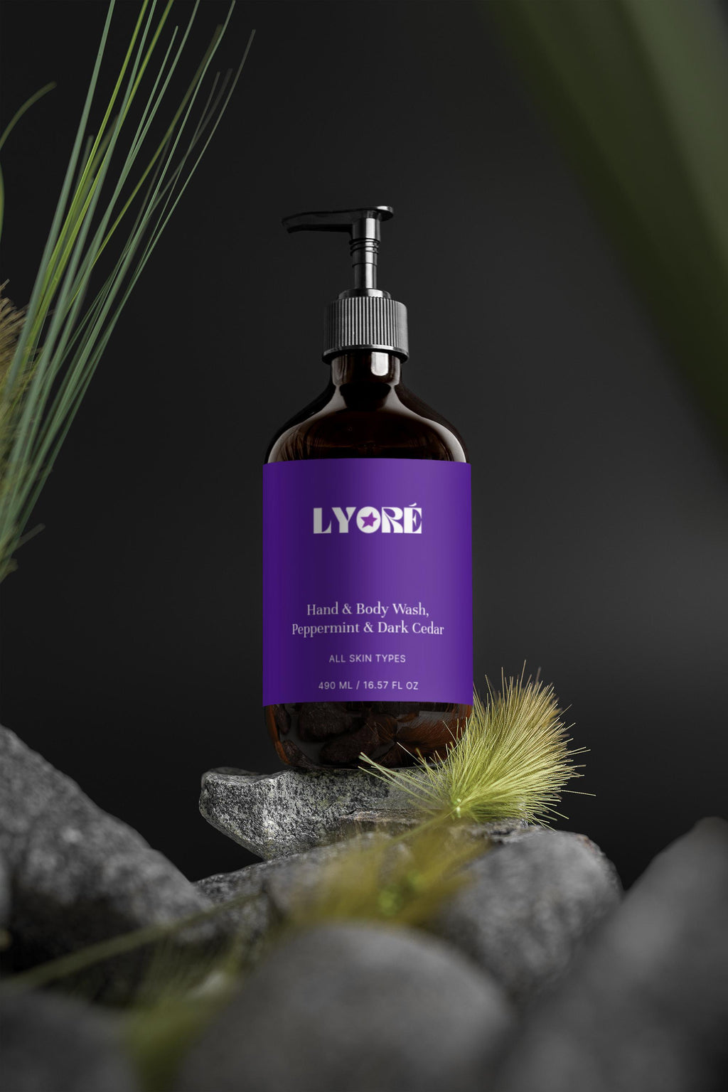 Hand & Body Wash, Peppermint & Dark Cedar